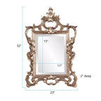 Howard Elliott Miroir Mural et d'Appoint Orné en Métal Chaud 30,75"x20" Argent