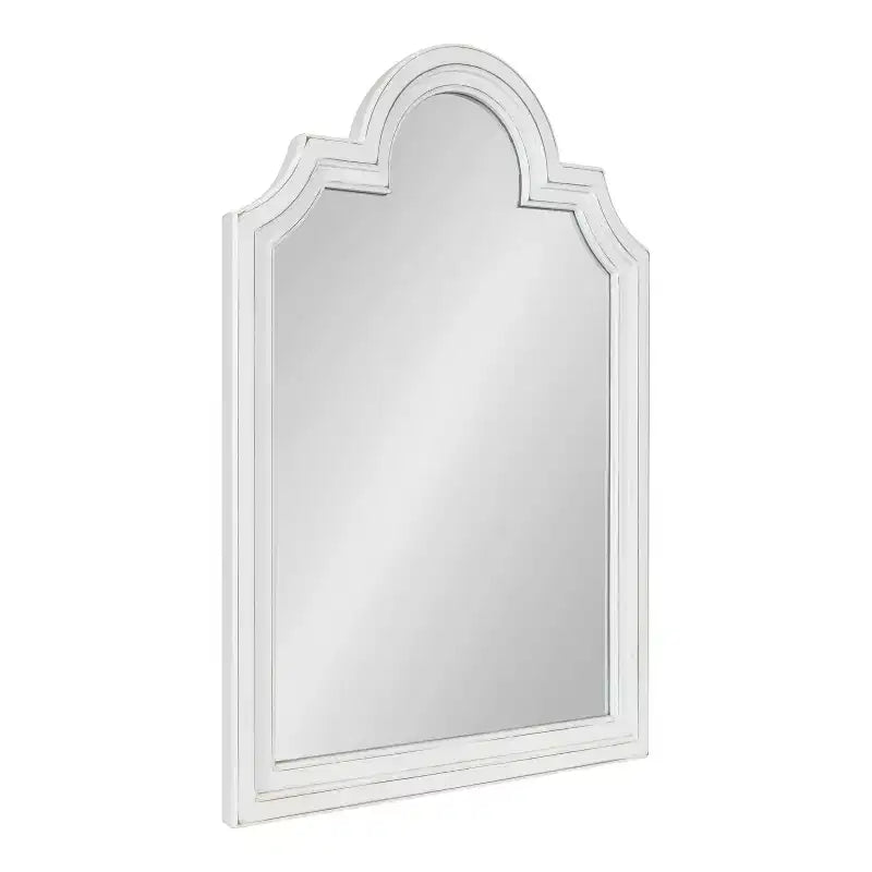 Kate & Laurel All Things Decor 26" x 35.2" Sindahl Arch Wall Mirror White : Modern Framed, No Assembly Required