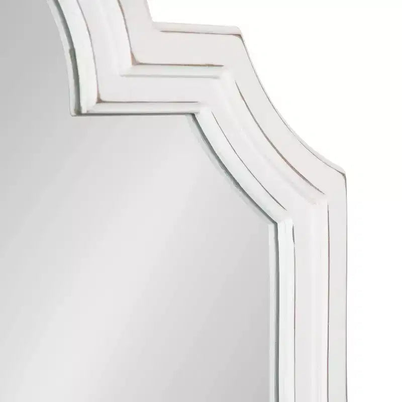 Kate & Laurel All Things Decor Miroir Mural Arc Sindahl 26" x 35.2" Blanc : Cadre Moderne, Aucun Assemblage Requis