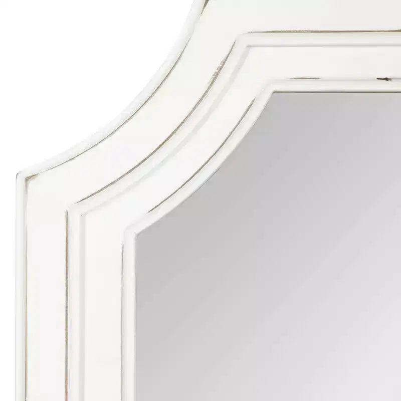 Kate & Laurel All Things Decor Miroir Mural Arc Sindahl 26" x 35.2" Blanc : Cadre Moderne, Aucun Assemblage Requis