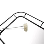Miroir profond WallBeyond 24"x36" en fer avec coins incurvés noir
