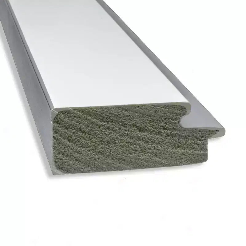 Miroir de porte Amanti Art 48 x 135 cm, cadre blanc argenté en EVA : Cadre en bois, aucun assemblage requis