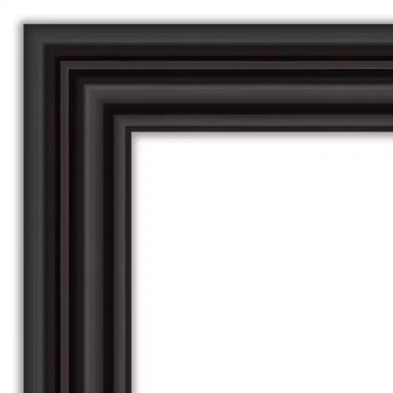 Amanti Art Miroir mural noir colonial non biseauté 42"x30" : style moderne, cadre en polystyrène, quincaillerie de montage incluse