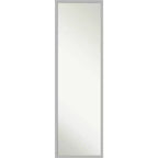 15" x 49" Hera Framed Full Length On the Door Mirror Chrome - Amanti Art: Polystyrene Frame, No Assembly Required