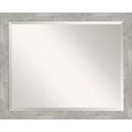 32" x 26" Dove Narrow Framed Wall Mirror Graywash - Amanti Art