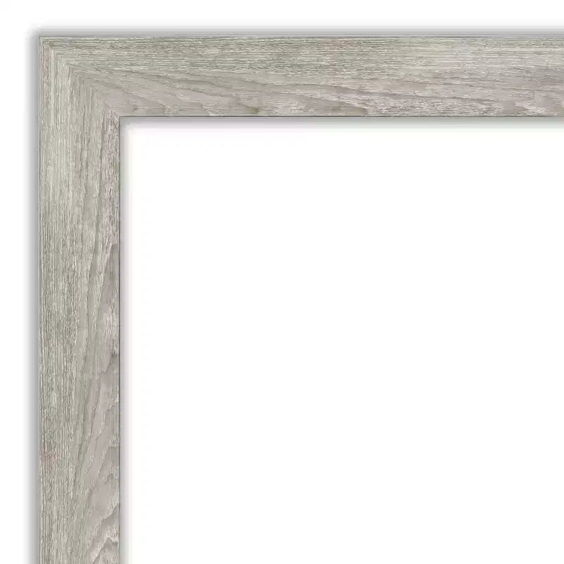 Miroir mural étroit encadré Dove 32 po x 26 po Gris lavé - Amanti Art