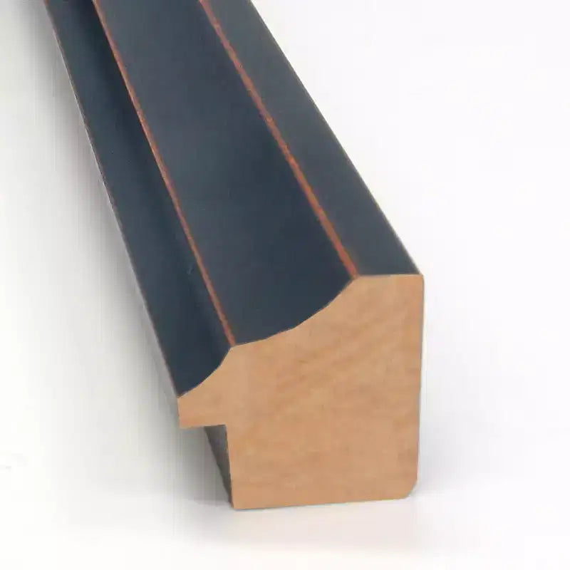 Miroir mural en bois avec bordure incurvée en bronze foncé, 101,6 x 73,6 cm – Amanti Art
