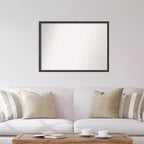 Miroir mural en bois avec bordure incurvée en bronze foncé, 101,6 x 73,6 cm – Amanti Art