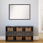 Miroir mural en bois avec bordure incurvée en bronze foncé, 101,6 x 73,6 cm – Amanti Art