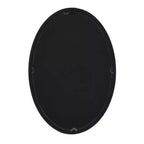 Wood Oval Mirror with Beaded Trim Black - StyleCraft