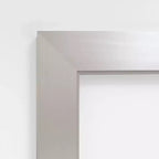 Miroir de porte Amanti Art en bois, argent sterling brossé non biseauté, 18 po x 52 po