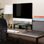 Support d'écran Mind Reader, réglable en hauteur, pour ordinateur portable, moniteur, bureau, lot de 2, noir : Petit support d'écran