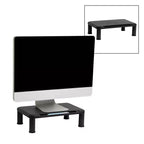 Support d'écran Mind Reader, réglable en hauteur, pour ordinateur portable, moniteur, bureau, lot de 2, noir : Petit support d'écran
