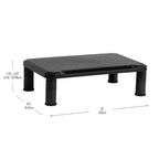 Support d'écran Mind Reader, réglable en hauteur, pour ordinateur portable, moniteur, bureau, lot de 2, noir : Petit support d'écran