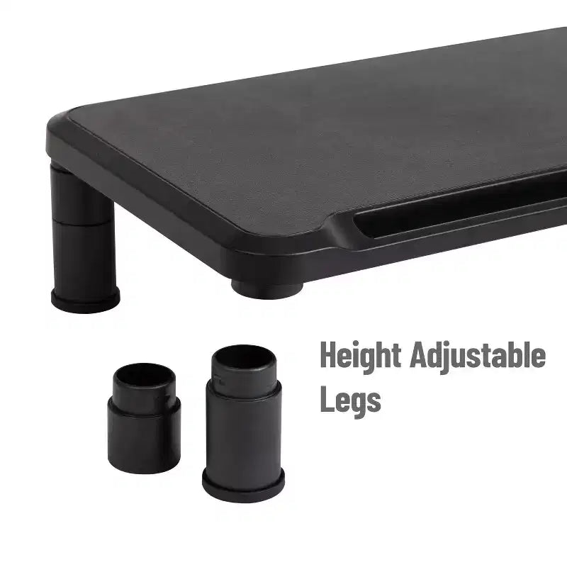 Support d'écran Mind Reader, réglable en hauteur, pour ordinateur portable, moniteur, bureau, lot de 2, noir : Petit support d'écran