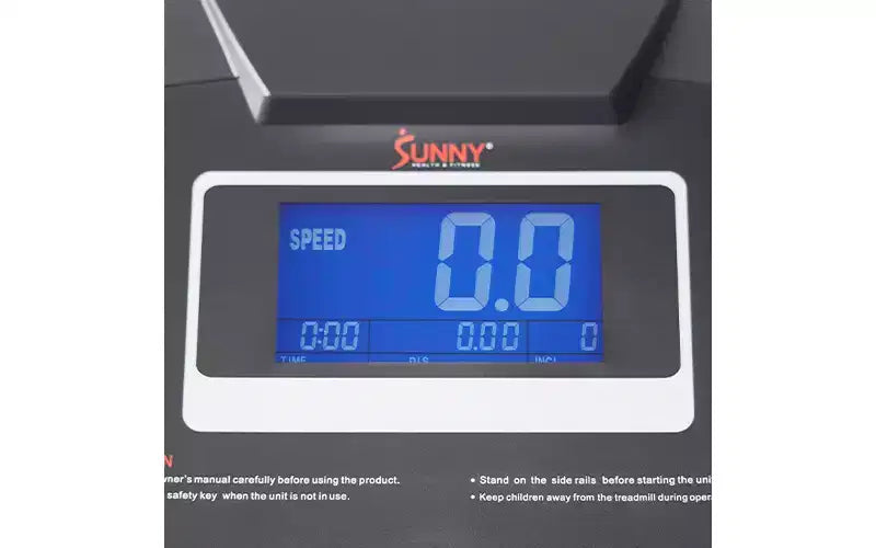Tapis de course manuel Premium Sunny Health & Fitness avec inclinaison automatique et Bluetooth