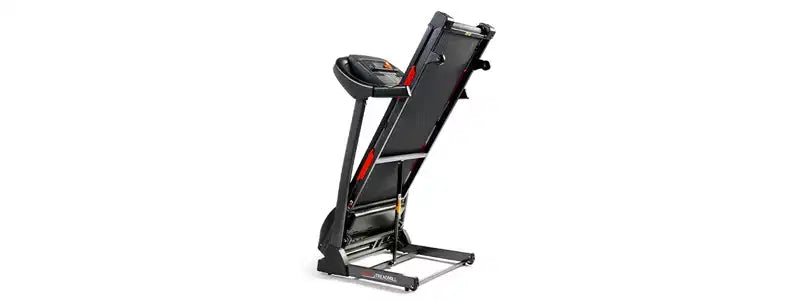 Tapis roulant intelligent pliable avec inclinaison automatique Sunny Health & Fitness Premium avec application exclusive SunnyFit activée - Noir