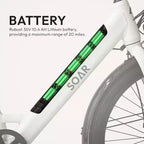 Vélo de croisière électrique Soar Adult City ST 350 27,5'' à cadre bas