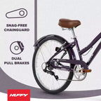 Huffy Sienna 24" G MLT SPD Comfort Bike - Gloss Eggplant
