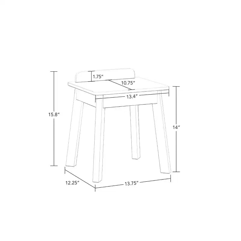 RiverRidge Kids - Chaises 2 pièces pour salle de jeux/chambre d'enfant et garderie, blanches : cadre en MDF, certifié ASTM et CPSIA, à partir de 3 ans