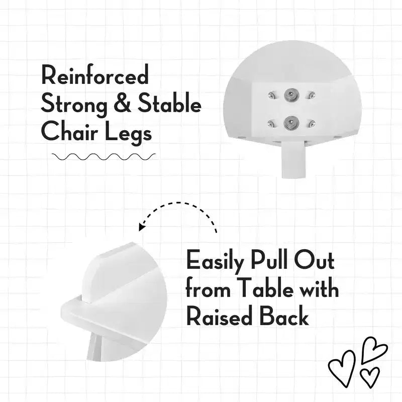 RiverRidge Kids - Chaises 2 pièces pour salle de jeux/chambre d'enfant et garderie, blanches : cadre en MDF, certifié ASTM et CPSIA, à partir de 3 ans