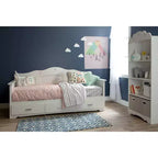 South Shore Twin Tiara Kids' Daybed with Storage Pure White
