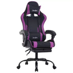 BestMassage Gaming Chair Office Computer Desk Chair Computer Chair with Footrest & Lumbar Support
