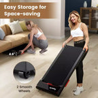 Tapis de marche Costway 2,5 CV sous le bureau avec télécommande et application pour la maison