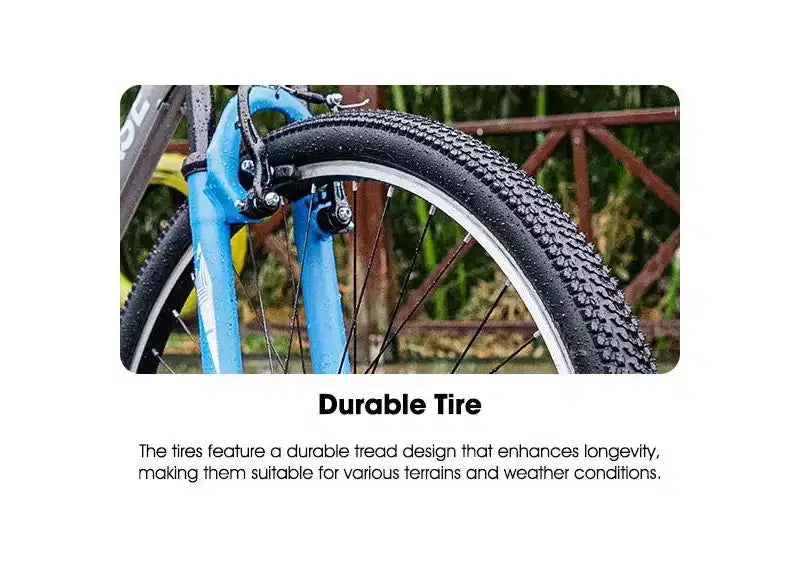 BAMCBASE Agave Mountain Bike, Mens Womens MTB with 21 Speeds, High-Tensile Steel Frame, V Brake, Hardtail Bicycle for Adults