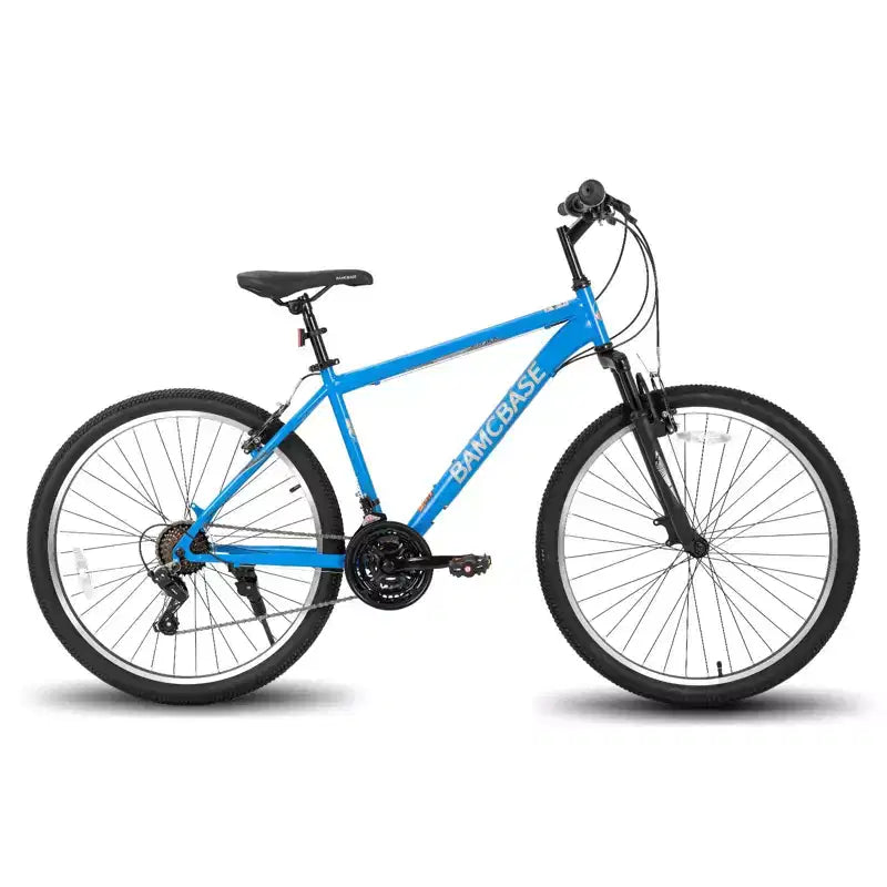 BAMCBASE Agave Mountain Bike, Mens Womens MTB with 21 Speeds, High-Tensile Steel Frame, V Brake, Hardtail Bicycle for Adults