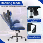 BestMassage Gaming Chair Office Chair Computer Desk Chair with Lumbar Support and Adjustable Headrest and PU Leather Gamer Chair for Adults