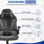 BestMassage Gaming Chair Office Chair Computer Desk Chair with Lumbar Support and Adjustable Headrest and PU Leather Gamer Chair for Adults