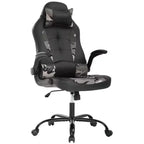 BestMassage Gaming Chair Office Chair Computer Desk Chair with Lumbar Support and Adjustable Headrest and PU Leather Gamer Chair for Adults