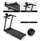 Tapis de course pliable DeerRun A1 Pro+ avec inclinaison de 6 %, machine de course Bluetooth pour la marche et la course