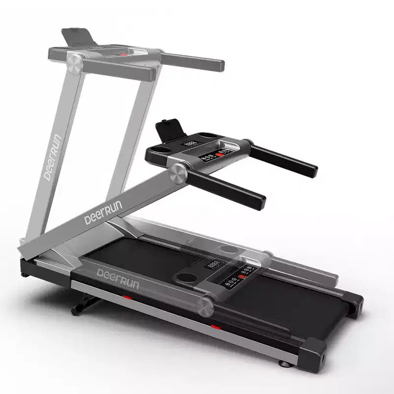 Tapis de course pliable 3 en 1 DeerRun A1 Pro+ conçu pour la maison, avec inclinaison de 6 %