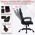 BestMassage Gaming Chair Office Chair with Lumbar Support Adjustable Height PU Leather Executive Chair for Women Men Adults