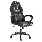 BestMassage Gaming Chair Office Chair with Lumbar Support Adjustable Height PU Leather Executive Chair for Women Men Adults