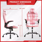 Chaise de jeu FDW Chaise de bureau avec support lombaire Chaises de jeu vidéo en cuir PU pour adultes