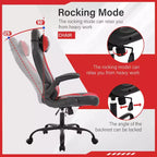 Chaise de jeu FDW Chaise de bureau avec support lombaire Chaises de jeu vidéo en cuir PU pour adultes