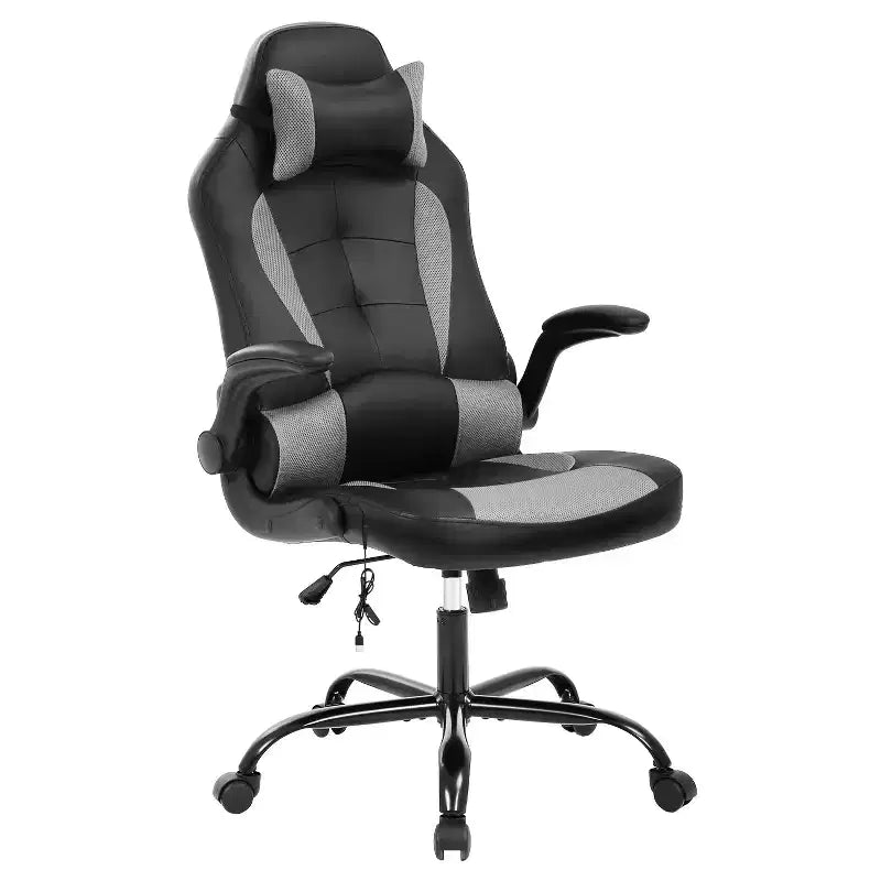 Chaise de jeu FDW Chaise de bureau avec support lombaire Chaises de jeu vidéo en cuir PU pour adultes