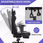 BestMassage Gaming Chair Computer Gamer Chair with Lumbar Support and Footrest Rolling Swivel Design Office Chair for Home Office and Gaming