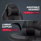 BestMassage Gaming Chair Computer Desk Chair with Lumbar Support Upholstery and Rolling Swivel Chair Base for PC Gaming and Executive Use