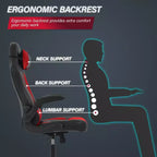 BestMassage Gaming Chair Computer Desk Chair with Lumbar Support Upholstery and Rolling Swivel Chair Base for PC Gaming and Executive Use