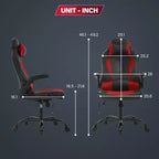 BestMassage Gaming Chair Computer Desk Chair with Lumbar Support Upholstery and Rolling Swivel Chair Base for PC Gaming and Executive Use