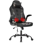 BestMassage Gaming Chair Computer Desk Chair with Lumbar Support Upholstery and Rolling Swivel Chair Base for PC Gaming and Executive Use