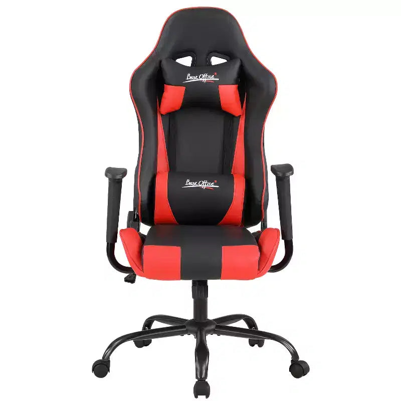 BestMassage Gaming Chair Office Chair with Lumbar Support Headrest Armrests and Rolling Swivel Computer Chair for PC Gamer