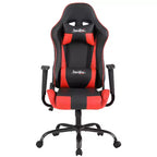 BestMassage Gaming Chair Office Chair with Lumbar Support Headrest Armrests and Rolling Swivel Computer Chair for PC Gamer