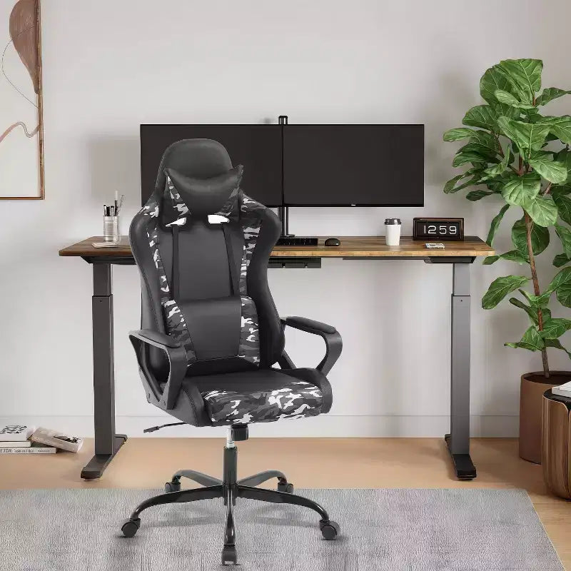 BestMassage Gaming Desk Chair Office Chair Computer Chair with Armrests 360 Swivel Lumbar Support Executive Task Chair for Adults