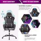 BestMassage Gaming Desk Chair Office Chair Computer Chair with Armrests 360 Swivel Lumbar Support Executive Task Chair for Adults