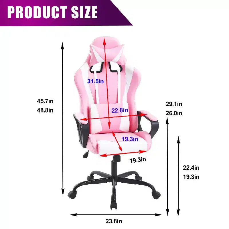 BestMassage Gaming Desk Chair Office Chair Computer Chair with Armrests 360 Swivel Lumbar Support Executive Task Chair for Adults